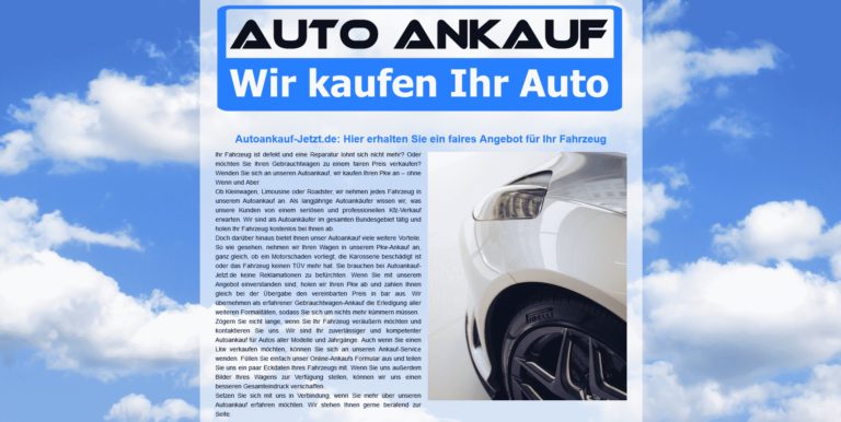 Autoankauf-Höchstpreise für Ihren Gebrauchtwagen