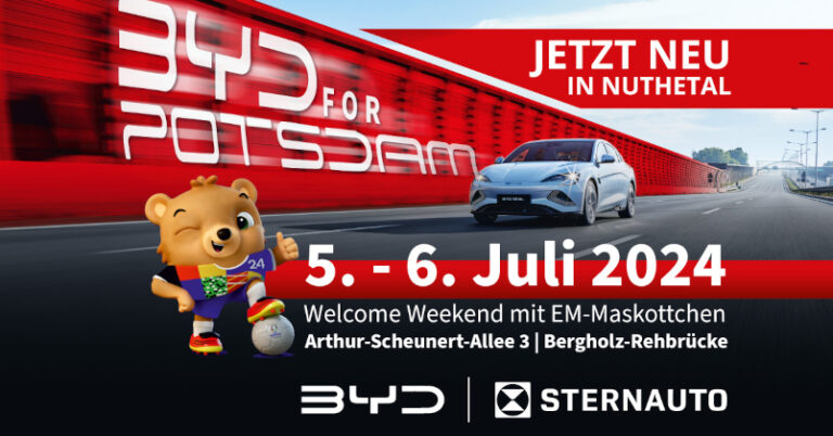 Neuer BYD Store in Potsdam: STERNAUTO erweitert Netzwerk